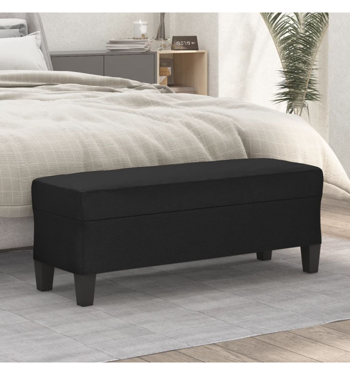 Banc Noir 100x35x41 cm Similicuir | Mobilier & Déco