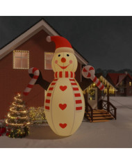 Bonhomme de neige gonflable de Noël avec LED 630 cm | Mobilier & Déco