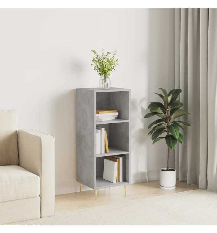 Buffet gris béton 34,5x32,5x90 cm bois d'ingénierie | Mobilier & Déco
