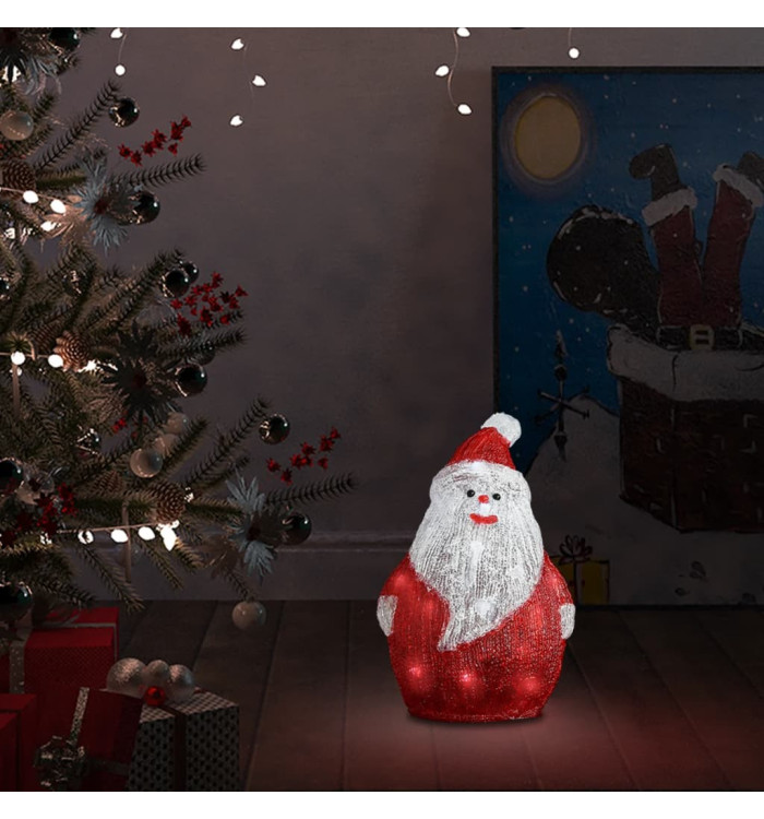 Silhouette de Père Noël LED Acrylique Intérieur/extérieur 28 cm | Mobilier & Déco