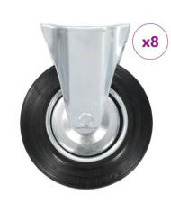 8 pcs Roulettes fixes 200 mm | Mobilier & Déco