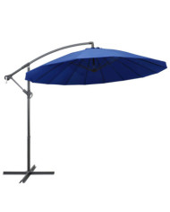 Parasol suspendu avec poteau bleu 3 m | Mobilier & Déco