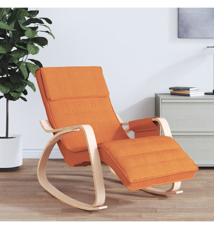 Chaise à bascule Jaune foncé Tissu | Mobilier & Déco