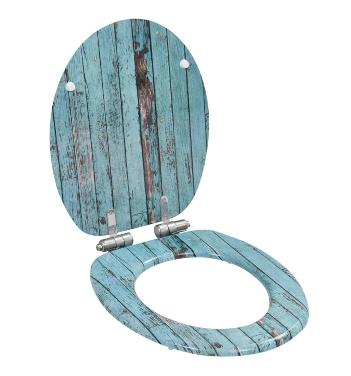 Siège WC MDF Couvercle à fermeture en douceur Bois vieux | Mobilier & Déco