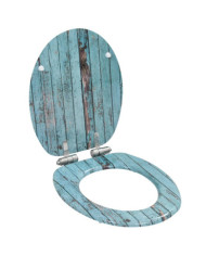 Siège WC MDF Couvercle à fermeture en douceur Bois vieux | Mobilier & Déco
