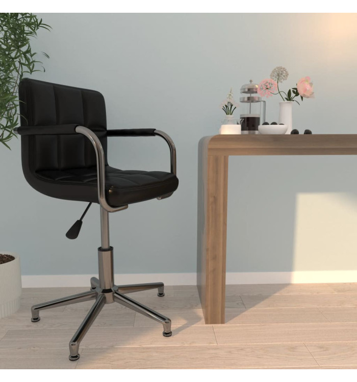 Chaise de bureau pivotante Noir Similicuir | Mobilier & Déco