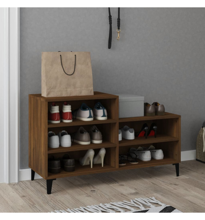 Armoire à chaussures Chêne marron 102x36x60cm Bois d'ingénierie | Mobilier & Déco