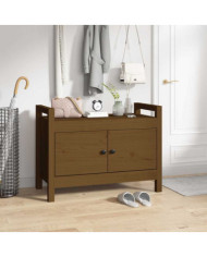 Banc d'entrée Marron miel 80x40x60 cm Bois de pin massif | Mobilier & Déco