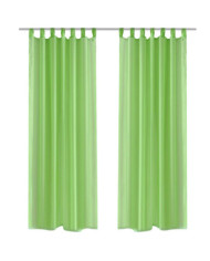 Rideau fin Vert pomme 140x175 cm 2 pcs | Mobilier & Déco