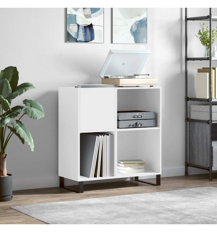 Armoire à disques blanc 84,5x38x89 cm bois d'ingénierie | Mobilier & Déco