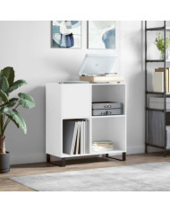 Armoire à disques blanc 84,5x38x89 cm bois d'ingénierie | Mobilier & Déco