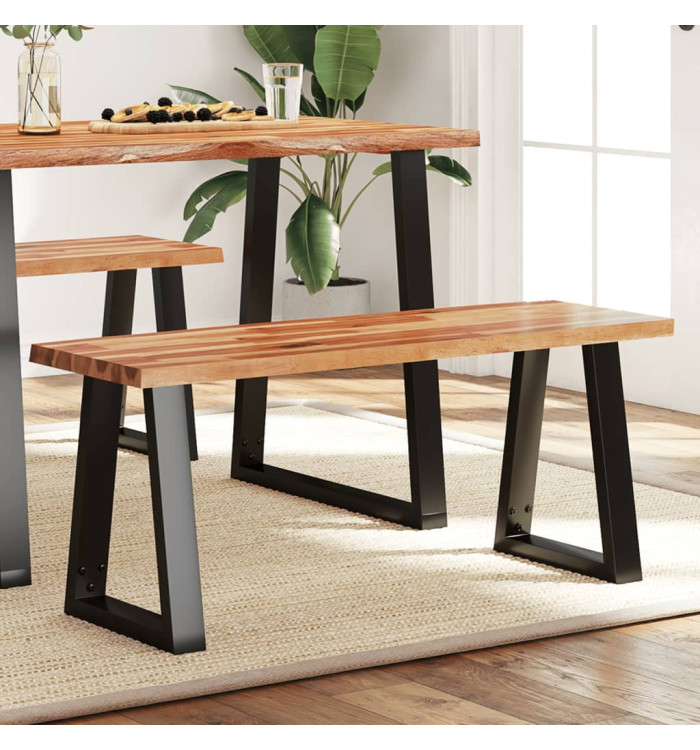 Banc avec bord vivant 110 cm bois d'acacia massif | Mobilier & Déco