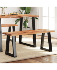 Banc avec bord vivant 110 cm bois d'acacia massif | Mobilier & Déco