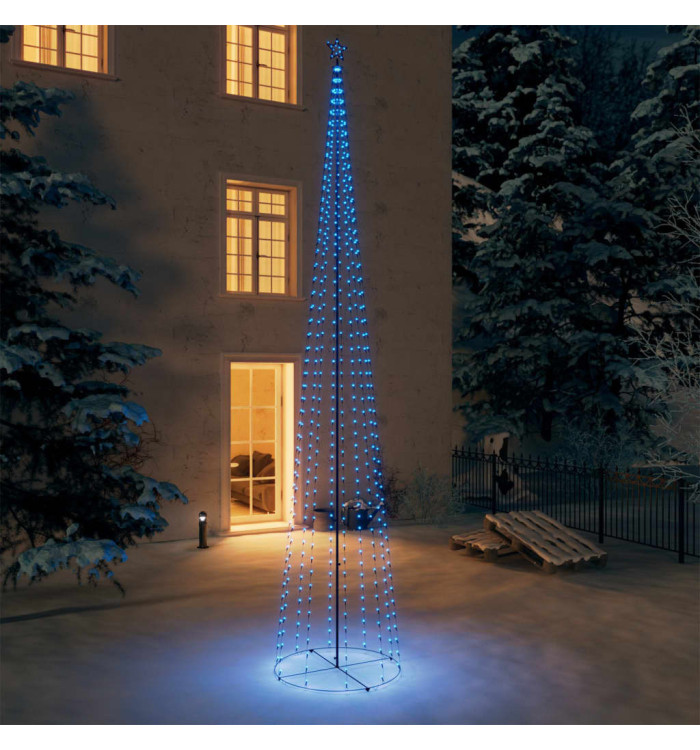 Sapin de Noël cône 752 LED bleues Décoration 160x500 cm | Mobilier & Déco