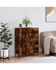 Buffet chêne fumé 69,5x34x90 cm bois d'ingénierie | Mobilier & Déco