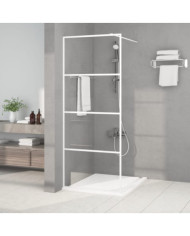 Paroi de douche Blanc 80x195 cm Verre ESG transparent | Mobilier & Déco