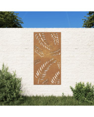 Décoration murale jardin 105x55 cm acier corten design feuille | Mobilier & Déco