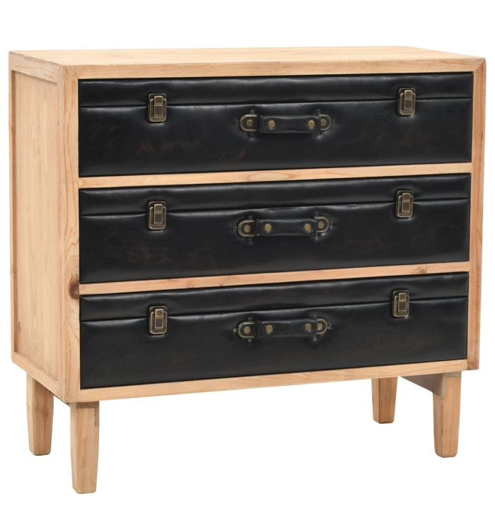 Armoire à tiroirs bois de sapin massif 80x36x75 cm | Mobilier & Déco