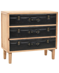 Armoire à tiroirs bois de sapin massif 80x36x75 cm | Mobilier & Déco