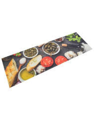 Tapis de cuisine lavable impression vin dîner 60x180 cm velours | Mobilier & Déco