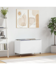 Armoire à disques blanc 74,5x38x48 cm bois d'ingénierie | Mobilier & Déco