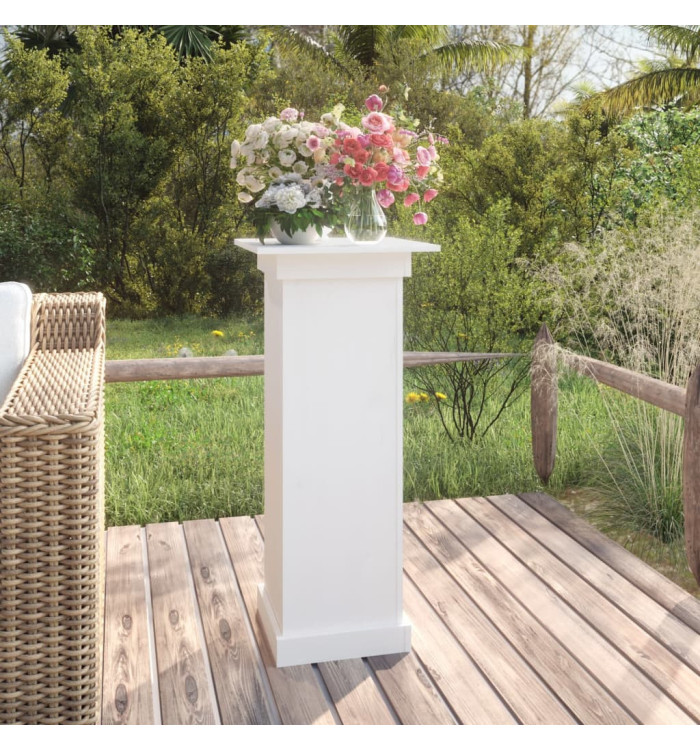 Support à fleurs Blanc 40x40x90 cm Bois de pin solide | Mobilier & Déco