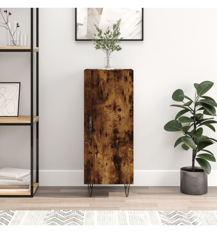 Buffet Chêne fumé 34,5x34x90 cm Bois d'ingénierie | Mobilier & Déco