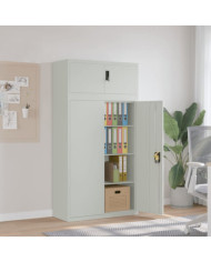 Classeur gris clair 90x40x180 cm acier | Mobilier & Déco
