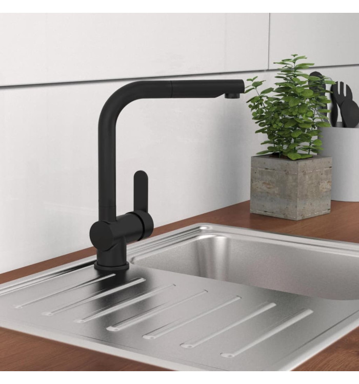 SCHÜTTE Mitigeur de cuisine avec bec extractible LONDON noir mat | Mobilier & Déco