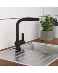 SCHÜTTE Mitigeur de cuisine avec bec extractible LONDON noir mat | Mobilier & Déco