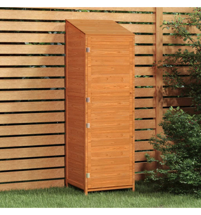 Remise de jardin Marron 55x52x174,5 cm Bois de sapin solide | Mobilier & Déco