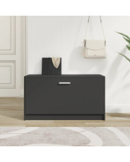 Banc à chaussures Noir 80x24x45 cm Bois d'ingénierie | Mobilier & Déco