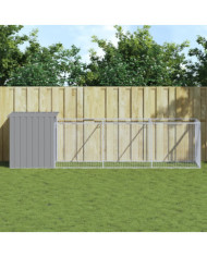Niche pour chien avec cour gris clair 110x405x110 cm | Mobilier & Déco
