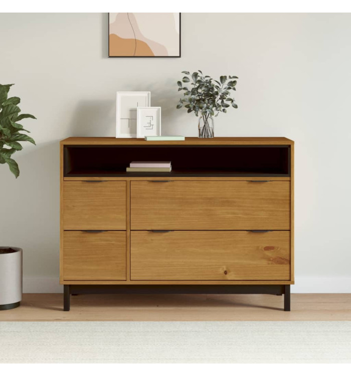 Commode FLAM 110x40x80 cm bois de pin massif | Mobilier & Déco