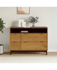Commode FLAM 110x40x80 cm bois de pin massif | Mobilier & Déco