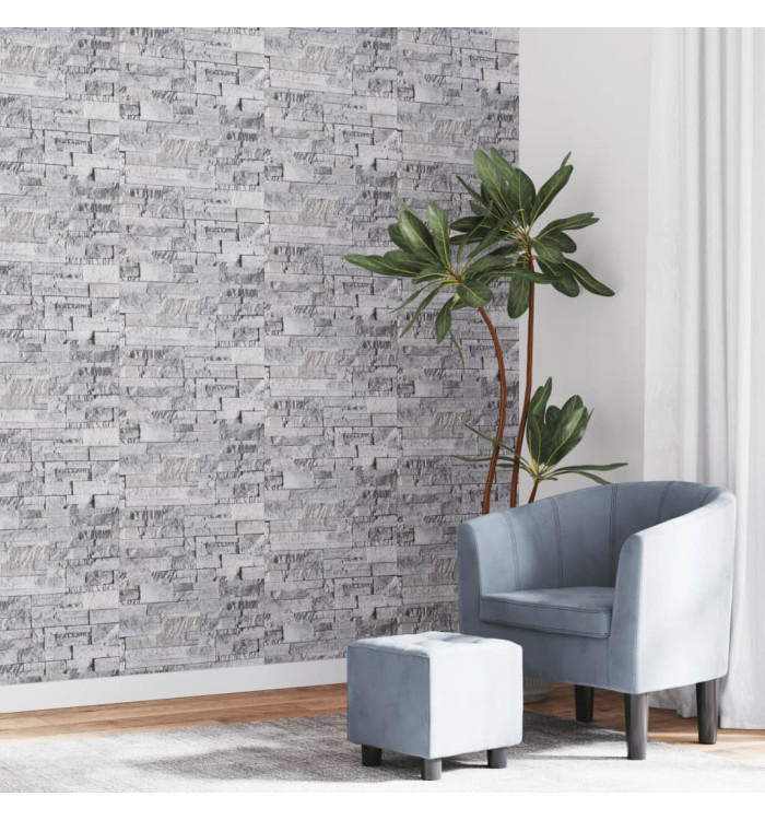 Papier peint 3D aspect de pierre gris marron 10x0,53m non tissé | Mobilier & Déco