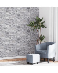 Papier peint 3D aspect de pierre gris marron 10x0,53m non tissé | Mobilier & Déco