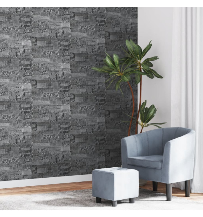 Papier peint 3D aspect de pierre noir 10x0,53 m non tissé | Mobilier & Déco