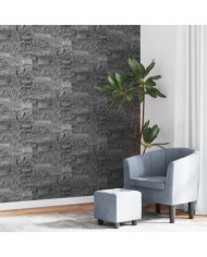 Papier peint 3D aspect de pierre noir 10x0,53 m non tissé | Mobilier & Déco