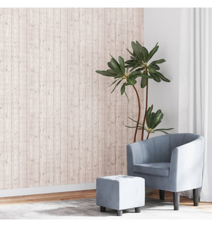 Papier peint 3D grain de bois gris 10x0,53 m non tissé | Mobilier & Déco