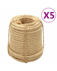 Cordes en sisal 5 pcs 16 mm 100 m | Mobilier & Déco