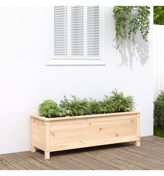 Lit surélevé de jardin 119,5x40x39 cm bois de pin massif | Mobilier & Déco