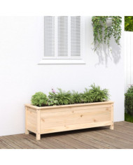 Lit surélevé de jardin 119,5x40x39 cm bois de pin massif | Mobilier & Déco