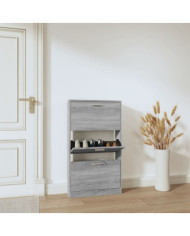 Armoire à chaussures Sonoma gris 59x17x108 cm Bois d'ingénierie | Mobilier & Déco