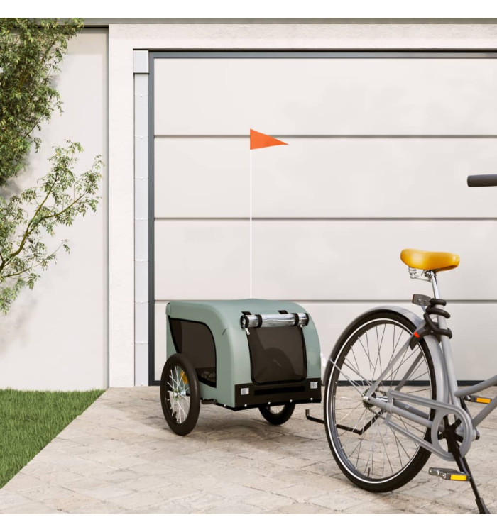Remorque de vélo pour animaux de compagnie gris et noir | Mobilier & Déco
