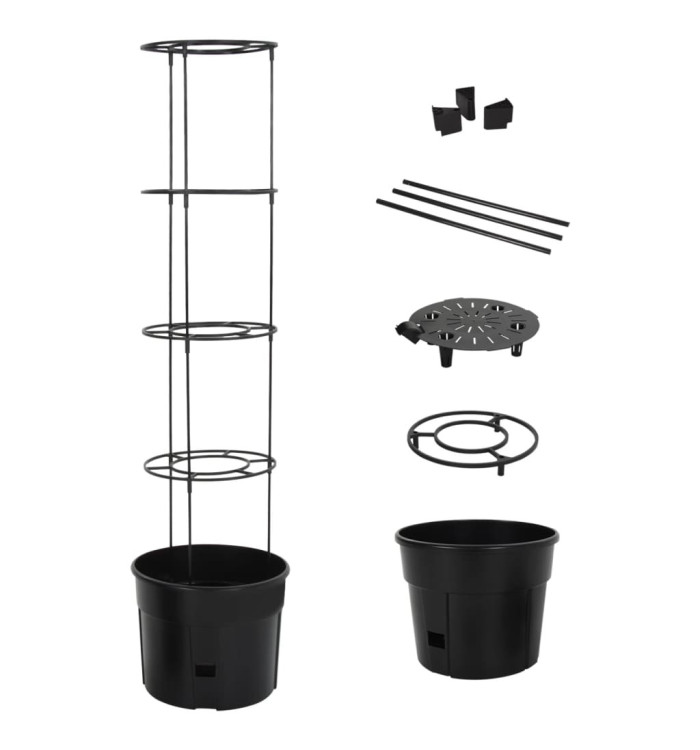 Jardinière à tomate Anthracite Ø39x150 cm Polypropylène | Mobilier & Déco
