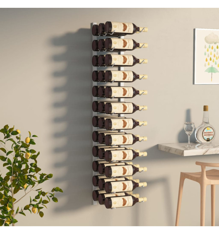 Casier à vin mural pour 36 bouteilles Blanc Fer | Mobilier & Déco