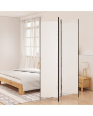 Cloison de séparation 3 panneaux Blanc 150x220 cm Tissu | Mobilier & Déco