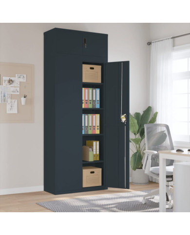 Classeur anthracite 90x40x240 cm acier | Mobilier & Déco