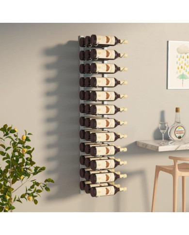 Casier à vin mural pour 36 bouteilles Blanc Fer | Mobilier & Déco